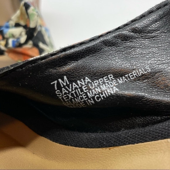 Savana Floral Cork Wedge Strappy Sandal Size 7 - Picture 10 of 11